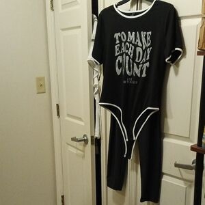 Black and White Women's Jumpsuit